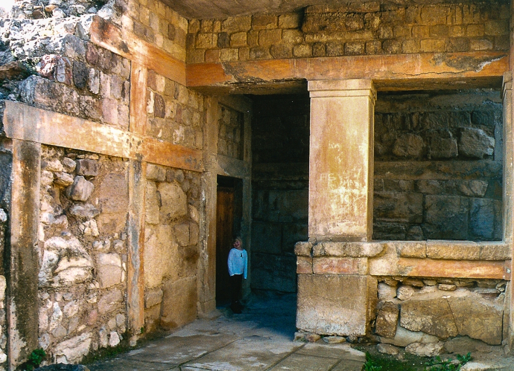 Interior room at palace at Knossos.